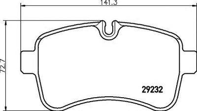 HELLA PAGID 8db355005551 -  Комплект тормозных колодок, дисковый тормоз
